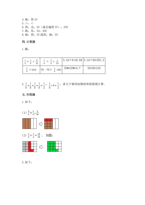 人教版六年级上册数学期中测试卷及答案（新）.docx