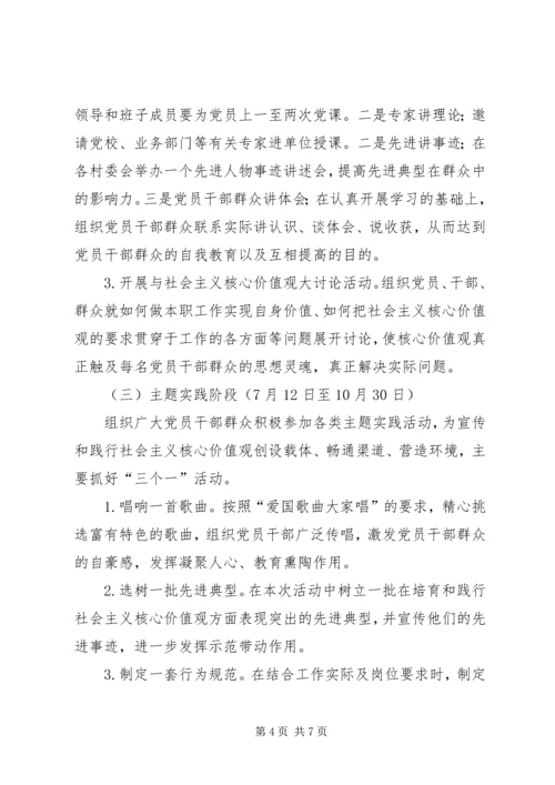 镇XX年社会主义核心价值观宣传和普及活动的实施方案.docx