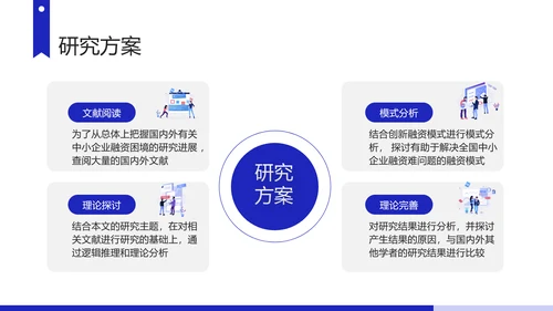 蓝色插画风企业发展判断和分析