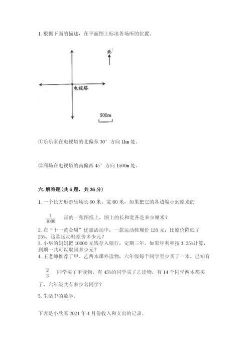 玉环县六年级下册数学期末测试卷a4版.docx
