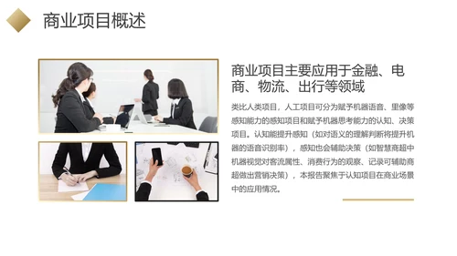 黑金色商业项目行业分析报告PPT模板
