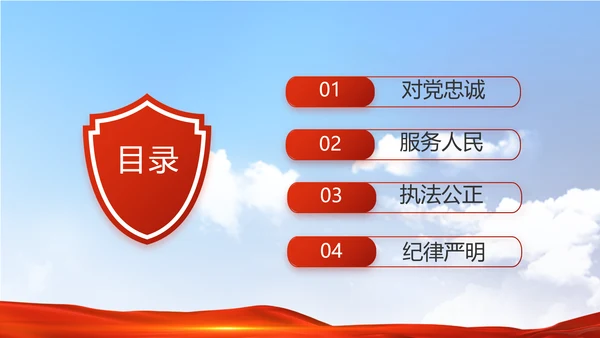 警察公安心向党工作总结计划PPT