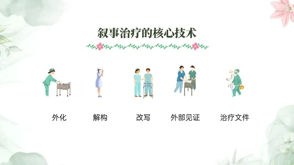 绿色小清新风格叙事护理概述业务培训PPT课件