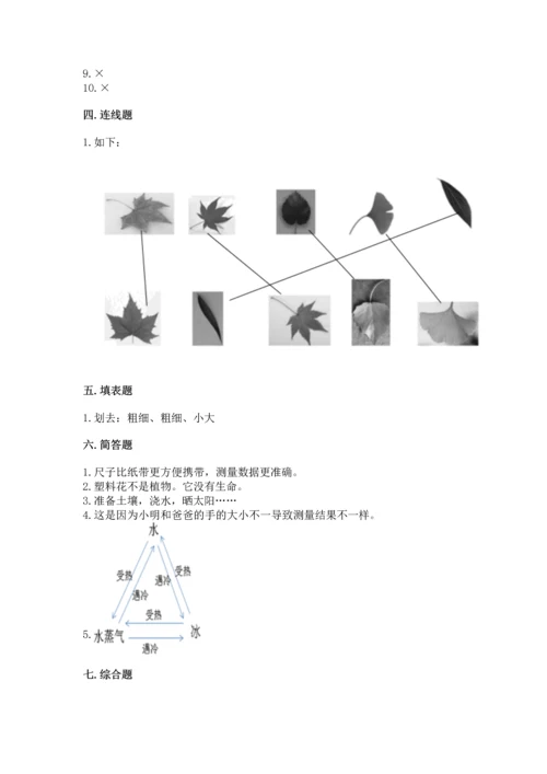 教科版小学一年级上册科学期末测试卷附参考答案【综合卷】.docx