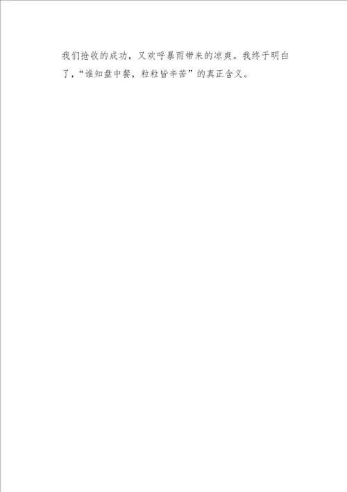四年级作文叙事收麦子400字