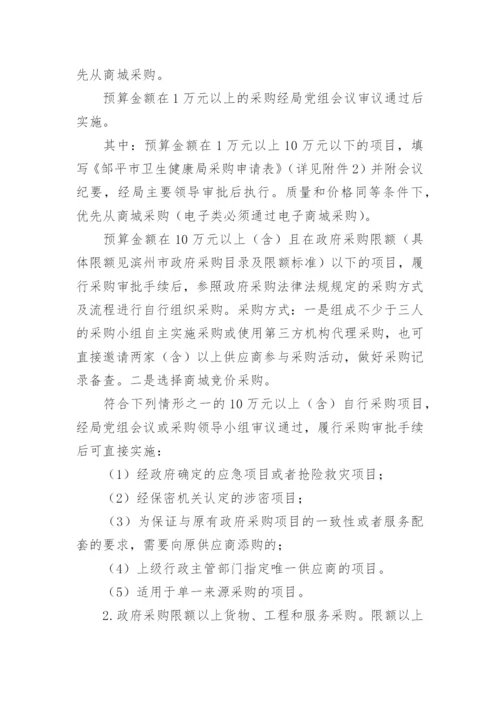 医院采购内控的管理制度.docx