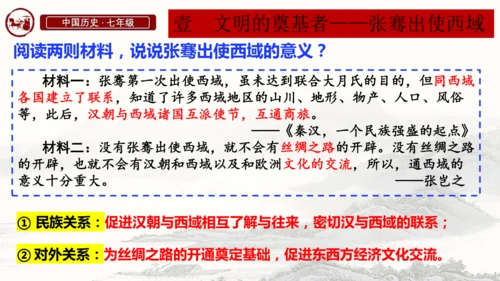 第14课 丝绸之路的开通与西域经营 课件-统编版（2024）七年级历史上册