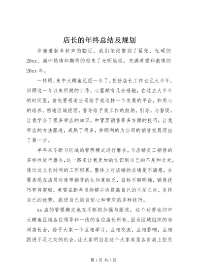 店长的年终总结及规划.docx