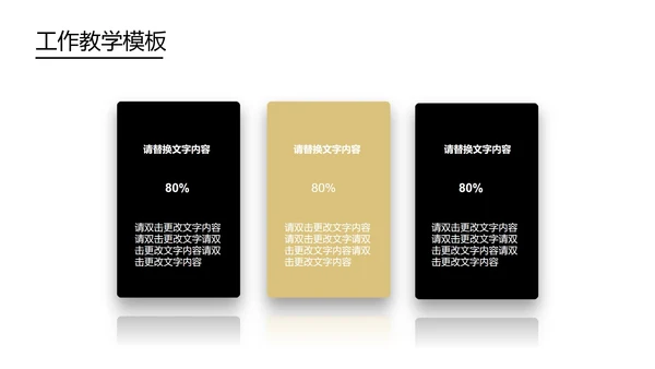 黑色简约风工作教学PPT模板