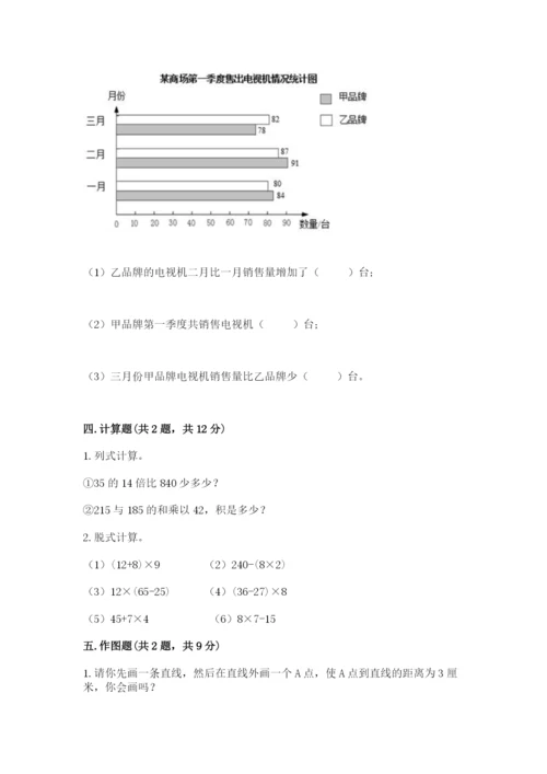 苏教版小学四年级上册数学期末测试卷及答案一套.docx