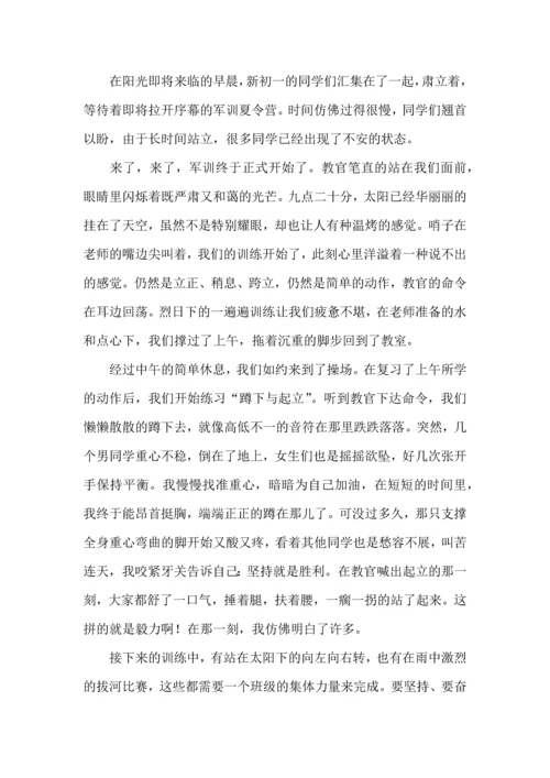 初中军训心得体会汇总七篇（一）.docx