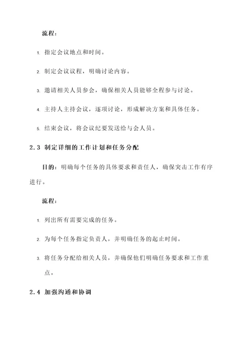 突击工作方案