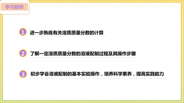 9.3.2 溶液的配制 溶质质量分数的综合计算（25页）课件-- 2024-2025学年化学人教版九