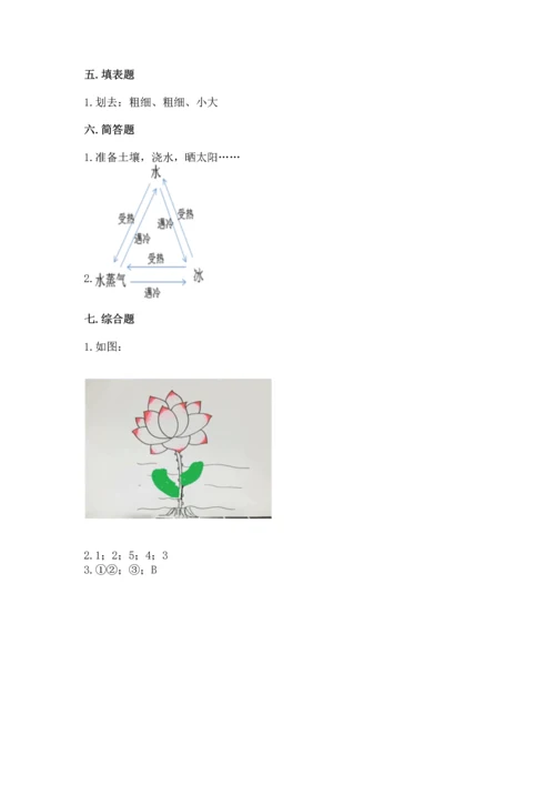 教科版科学一年级上册第一单元《植物》测试卷附参考答案【突破训练】.docx