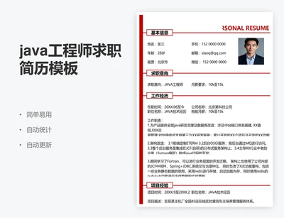 java工程师求职简历模板