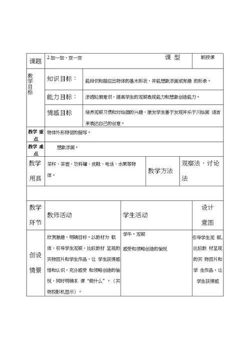 小学二年级美术下册教案1