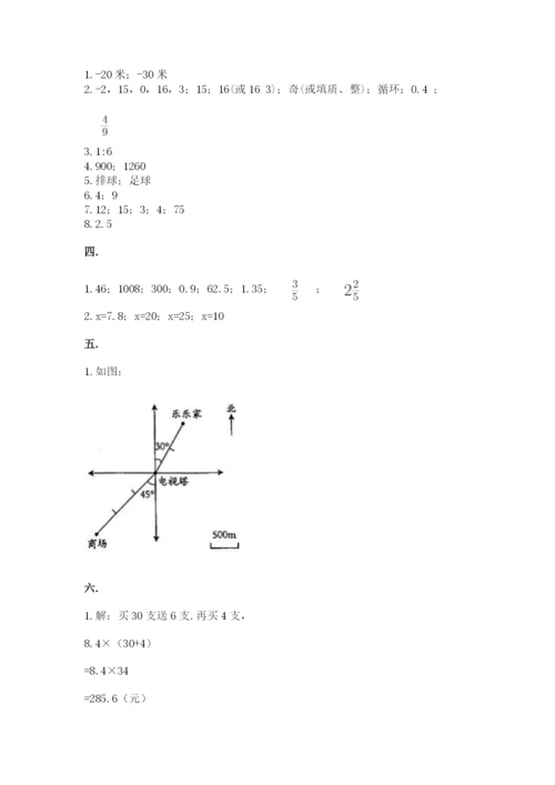 苏教版六年级数学小升初试卷及参考答案【巩固】.docx