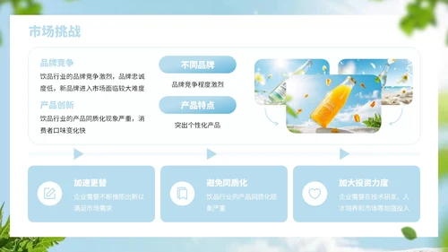 浅蓝色简约风饮品行业商业计划书