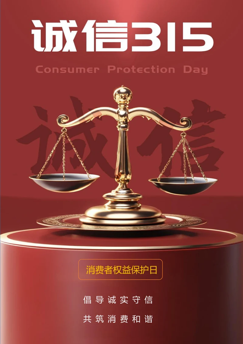 诚信315消费者权益海报
