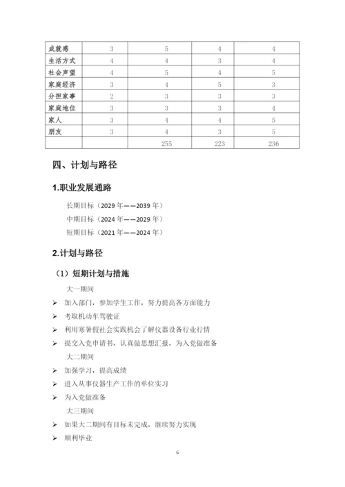 11页4100字数控技术专业职业生涯规划.docx