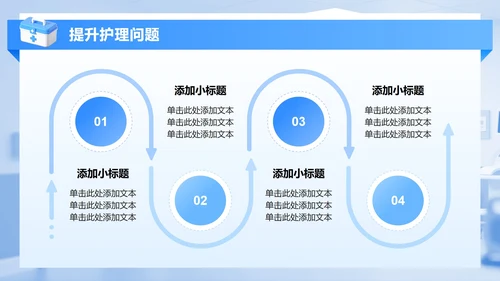 蓝色渐变商务风护理个案工作总结PPT模板