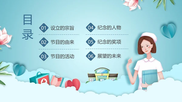 南丁格尔最美护士节ppt模板
