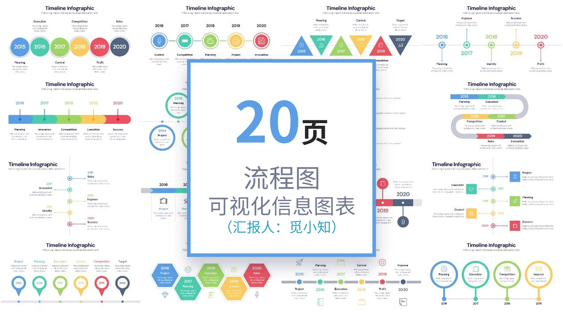 流程并列关系信息可视化PPT图表PPT模板宣传PPT流程图公司