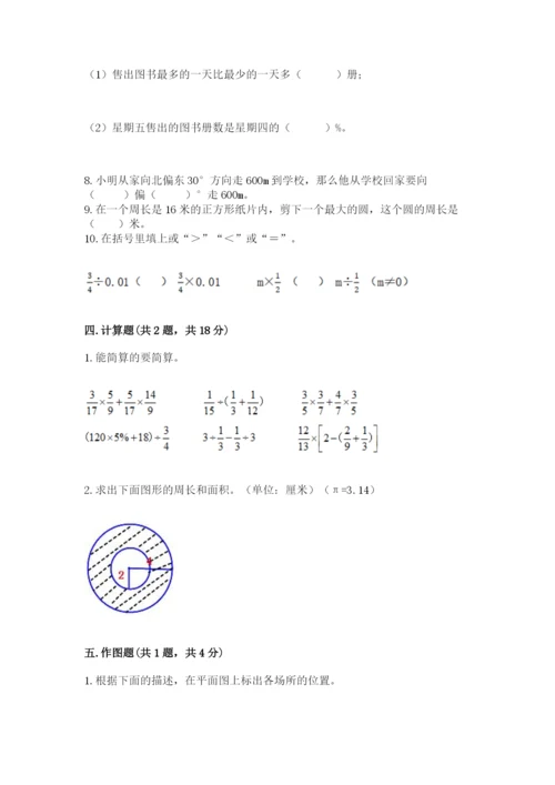 2022六年级上册数学期末测试卷附完整答案【必刷】.docx