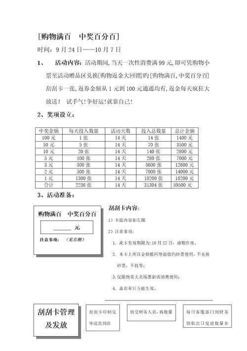 物美营销专题方案