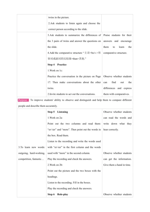 Unit 3 I'm more outgoing than my sister. Section A