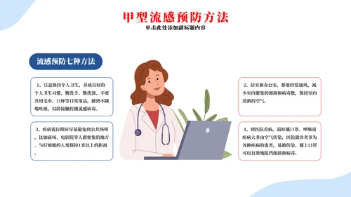 春季流行病毒流感病毒的预防与治疗PPT模板