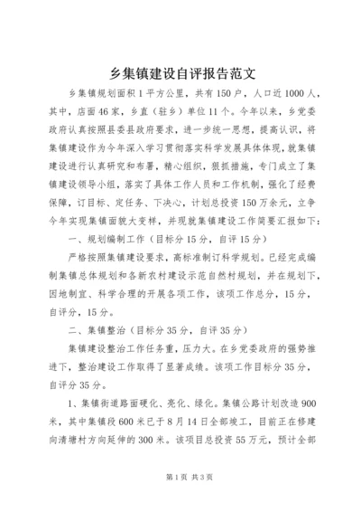 乡集镇建设自评报告范文.docx