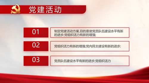 党建党支部年终工作总结汇报PPT党课
