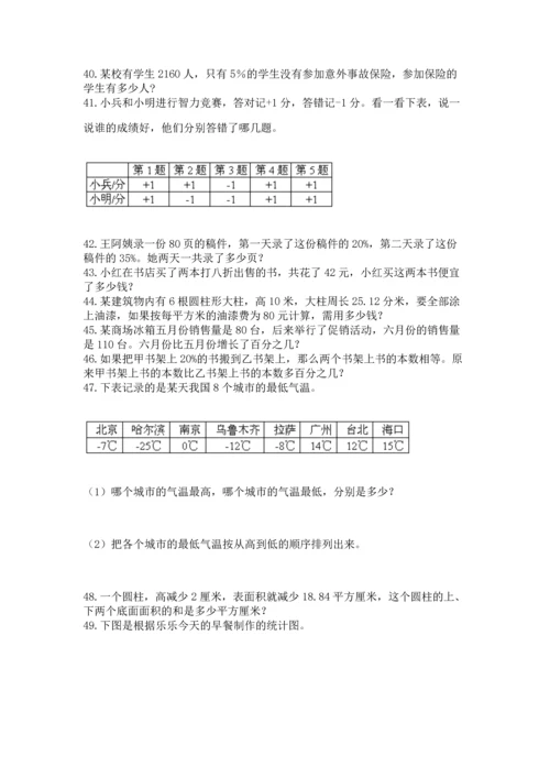 六年级小升初数学应用题50道精品【满分必刷】.docx