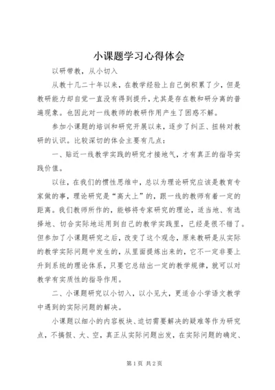 小课题学习心得体会 (2).docx