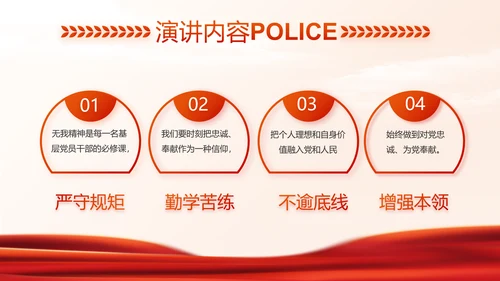 红色大气公安警察禁毒宣传动态PPT