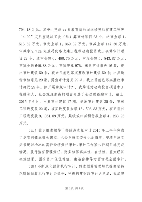 乡镇审计局上半年工作总结及下半年工作计划.docx