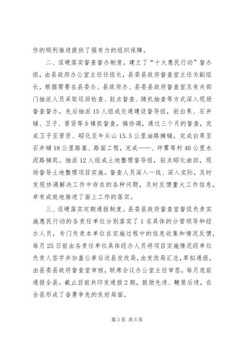 县落实十大惠民行动的经验做法 (3).docx