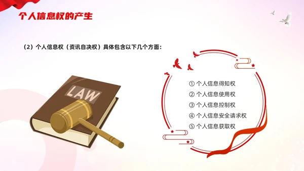 红色简约个人信息保护法PPT模板宣传PPT动态PPT法律