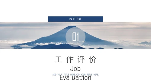 创意高清云海封面述职报告通用PPT模板