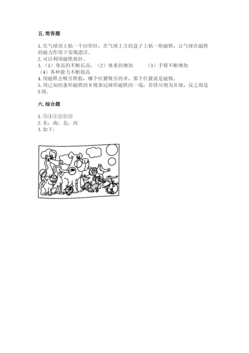 教科版二年级下册科学期末测试卷附答案【研优卷】.docx