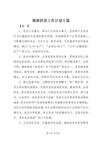 精准扶贫工作计划5篇.docx