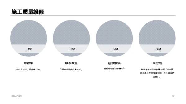 蓝色商务地产行业上半年工作总结报告PPT素材下载