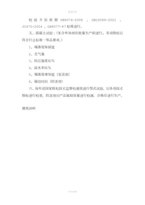 混凝土外加剂公司质量管理体系认证-管理文件-制度文件全套[001].docx