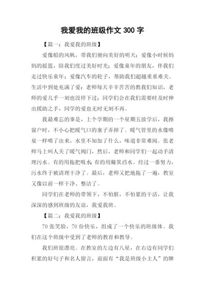 我爱我的班级作文300字.docx