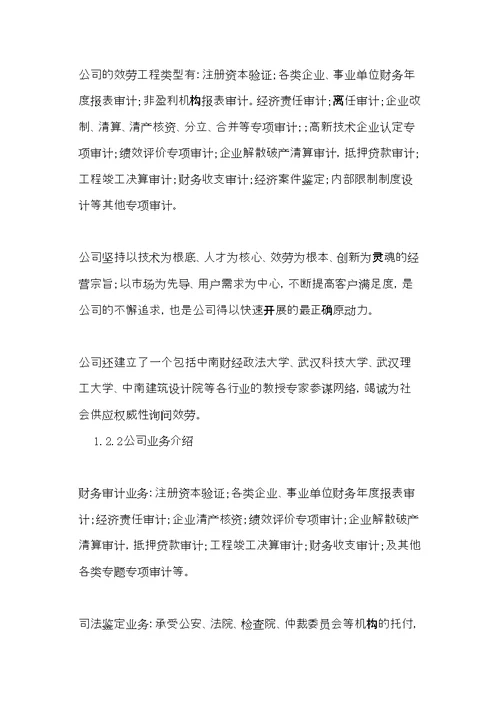 会计师事务所实习报告5000字范文(共13页)