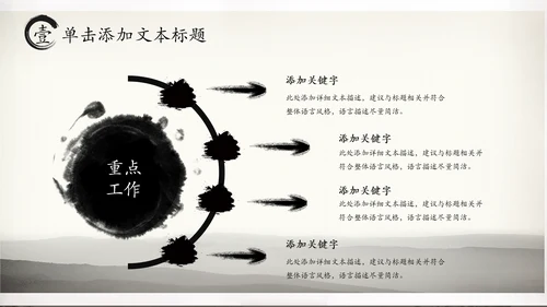 打开卷轴中国风水墨传统文化PPT动态模板