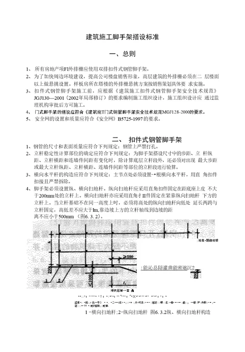 建筑施工脚手架搭设标准