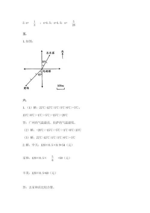 小学六年级升初中模拟试卷附参考答案【综合题】.docx