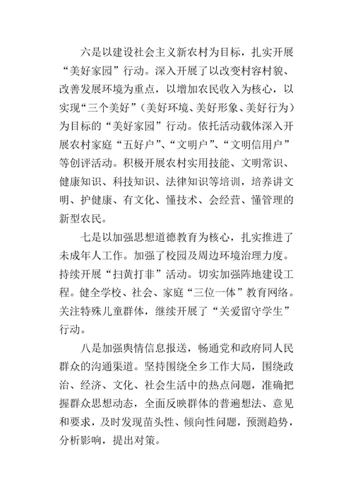 乡镇宣传的工作总结